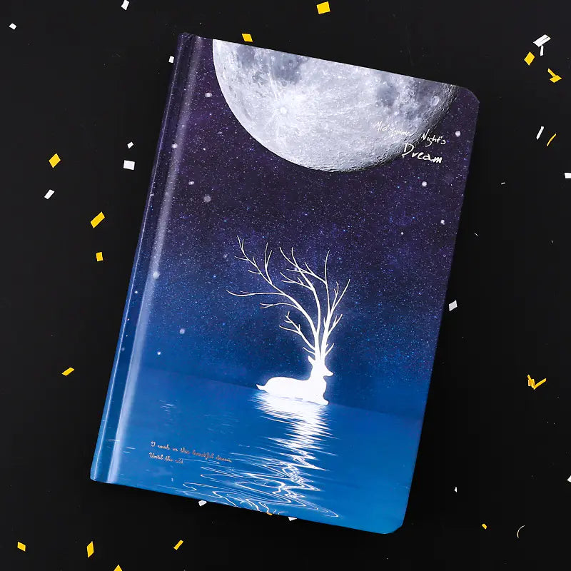 Starry Night Glow Bullet Journal - Simple Korean Design