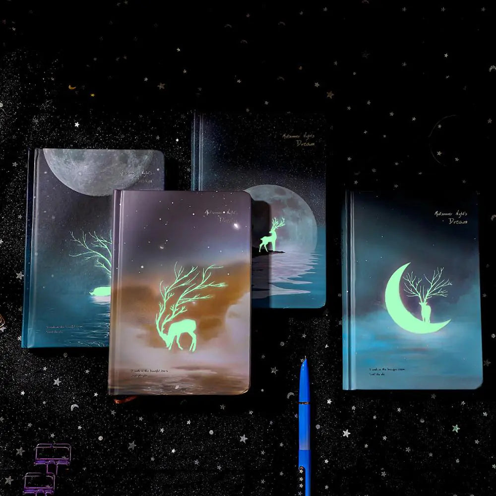Starry Night Glow Bullet Journal - Simple Korean Design