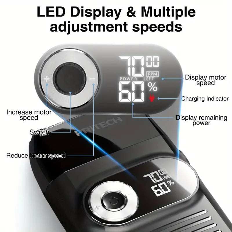 3-in-1 Electric Razor for Men with Built-in Trimmer and Shaver