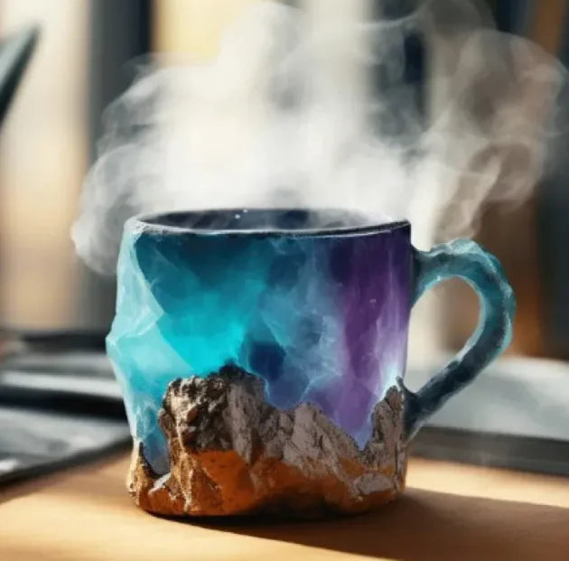Resin Mineral Crystal Coffee Mugs