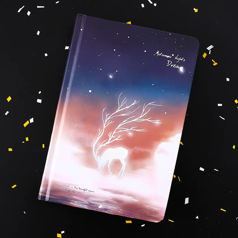 Starry Night Glow Bullet Journal - Simple Korean Design
