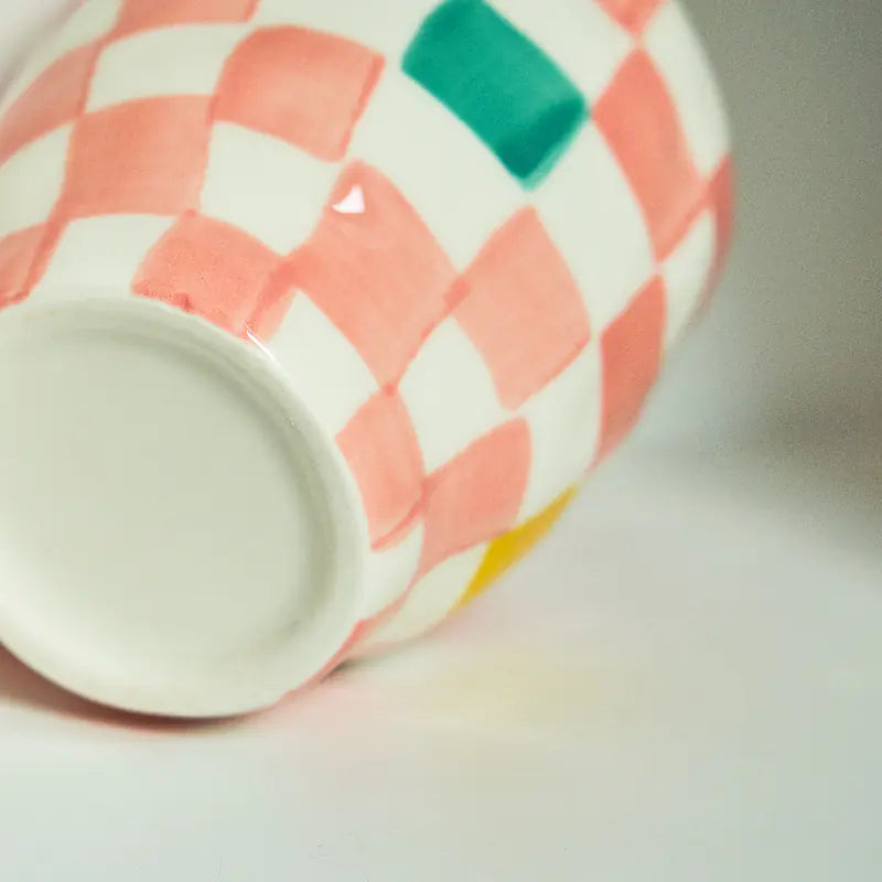 Handmade Chequered Mug