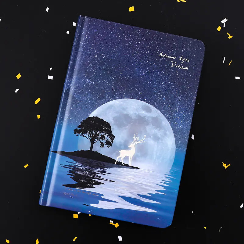 Starry Night Glow Bullet Journal - Simple Korean Design
