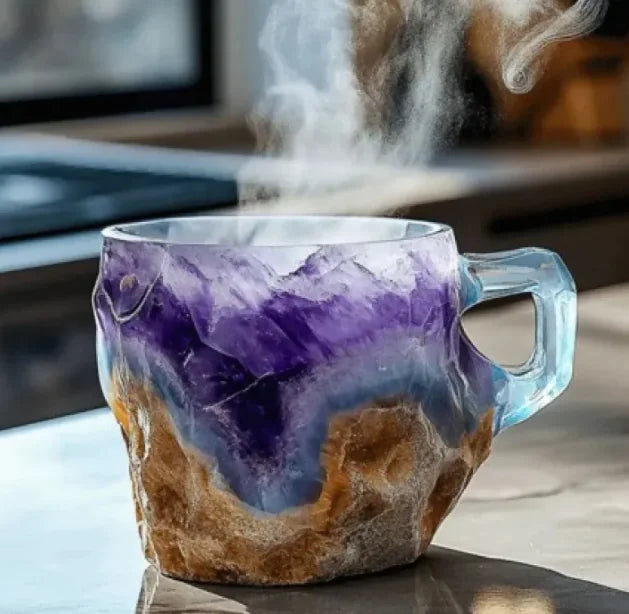Resin Mineral Crystal Coffee Mugs